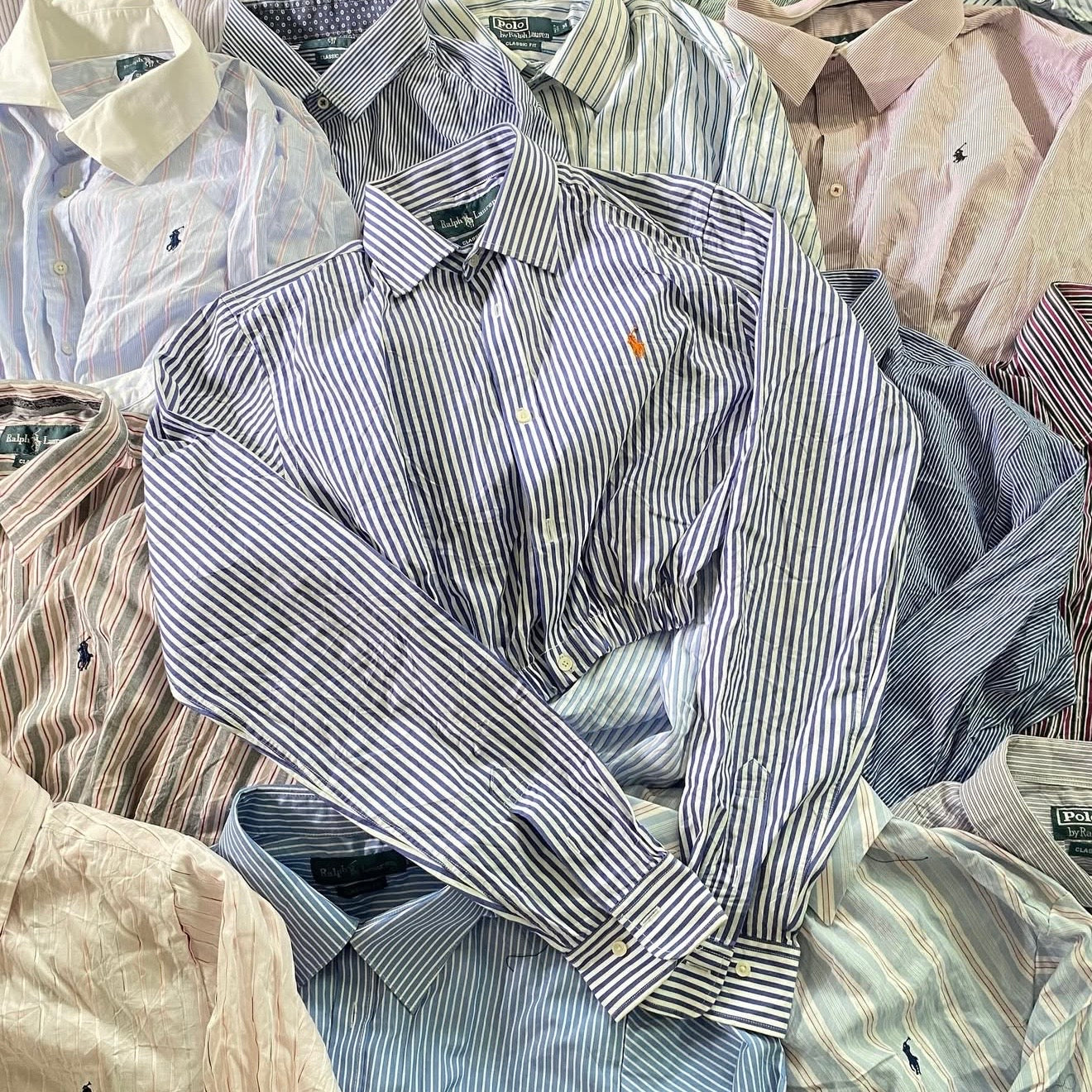 CHEMISE RALPH LAUREN CROP TOP UPCYCLÉ (X20)