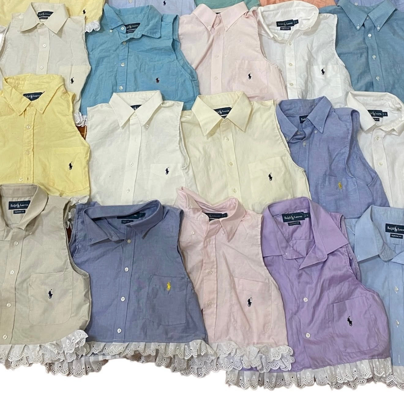 TOP CHEMISE DENTELLE RALPH LAUREN UPCYCLÉ (X20)