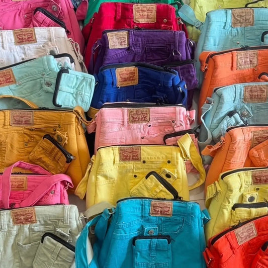 SACOCHE JEAN UPCYCLÉ LEVIS COLORÉ (X20)