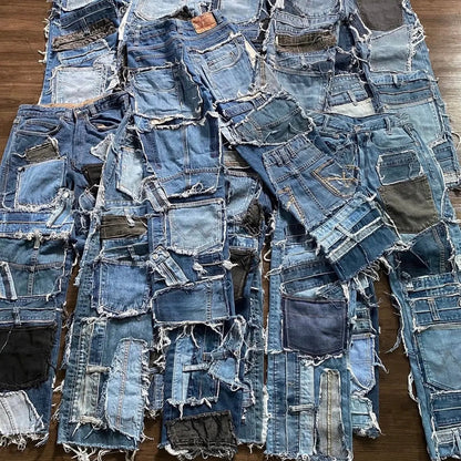 JEAN COUPE DROITE UPCYCLÉ (X20)