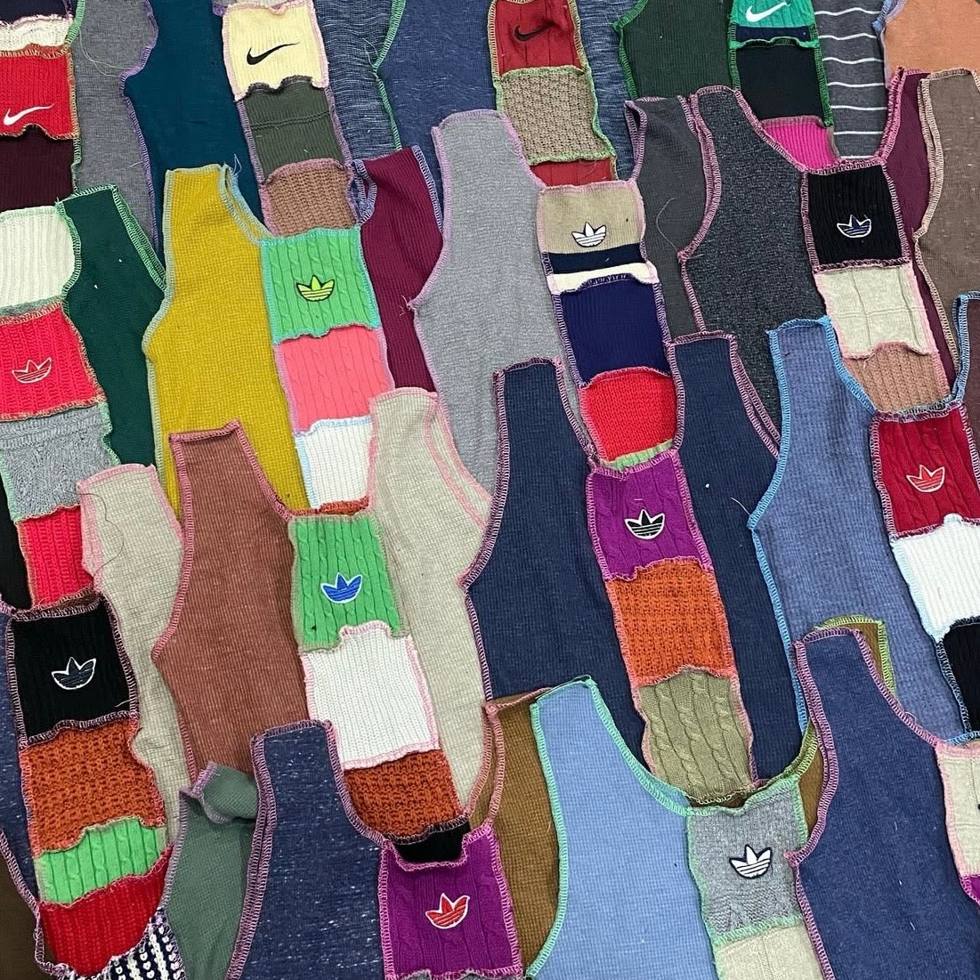 CROP TOP FEMME UPCYCLÉ ADIDAS (X20)