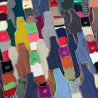 CROP TOP FEMME UPCYCLÉ ADIDAS (X20)