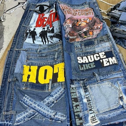 JEAN BAGGY IMPRIMÉ UPCYCLÉ (X20)