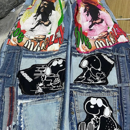 JEAN BAGGY IMPRIMÉ UPCYCLÉ (X20)