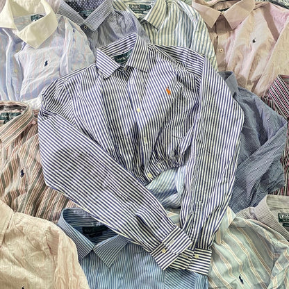 CHEMISE RALPH LAUREN CROP TOP UPCYCLÉ (X20)