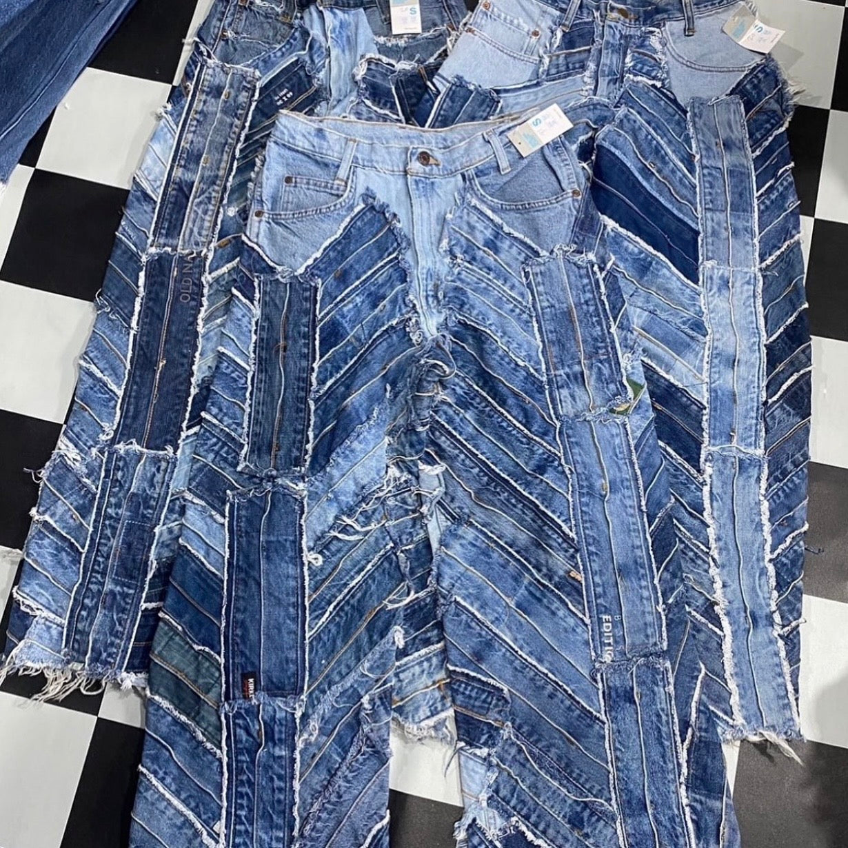 JEAN BAGGY PATCHWORK UPCYCLÉ (X20)