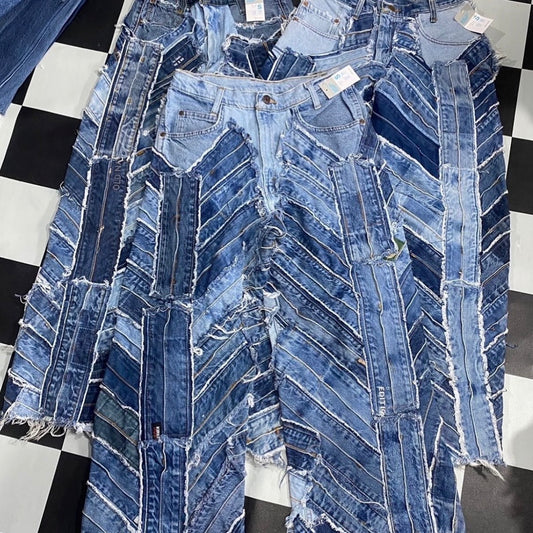 JEAN BAGGY PATCHWORK UPCYCLÉ (X20)