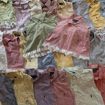 TOP CHEMISE DENTELLE RALPH LAUREN UPCYCLÉ (X20)