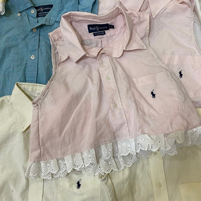 TOP CHEMISE DENTELLE RALPH LAUREN UPCYCLÉ (X20)