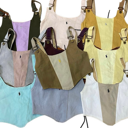 TOP FEMME RALPH LAUREN BICOLORE UPCYCLÉ (X20)