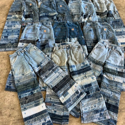 JEAN BAGGY MULTI WAIST UPCYCLÉ BLEU (X20)