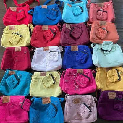 SACOCHE JEAN UPCYCLÉ LEVIS COLORÉ (X20)