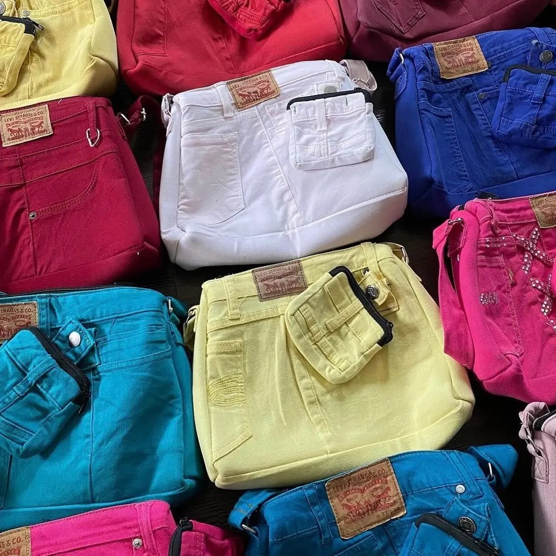 SACOCHE JEAN UPCYCLÉ LEVIS COLORÉ (X20)
