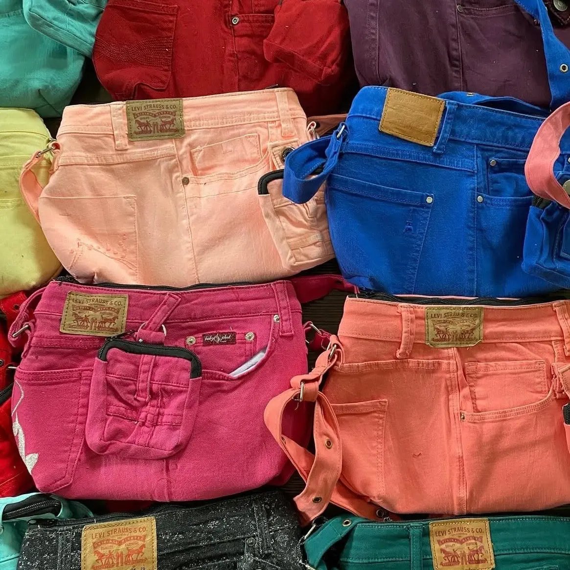 SACOCHE JEAN UPCYCLÉ LEVIS COLORÉ (X20)