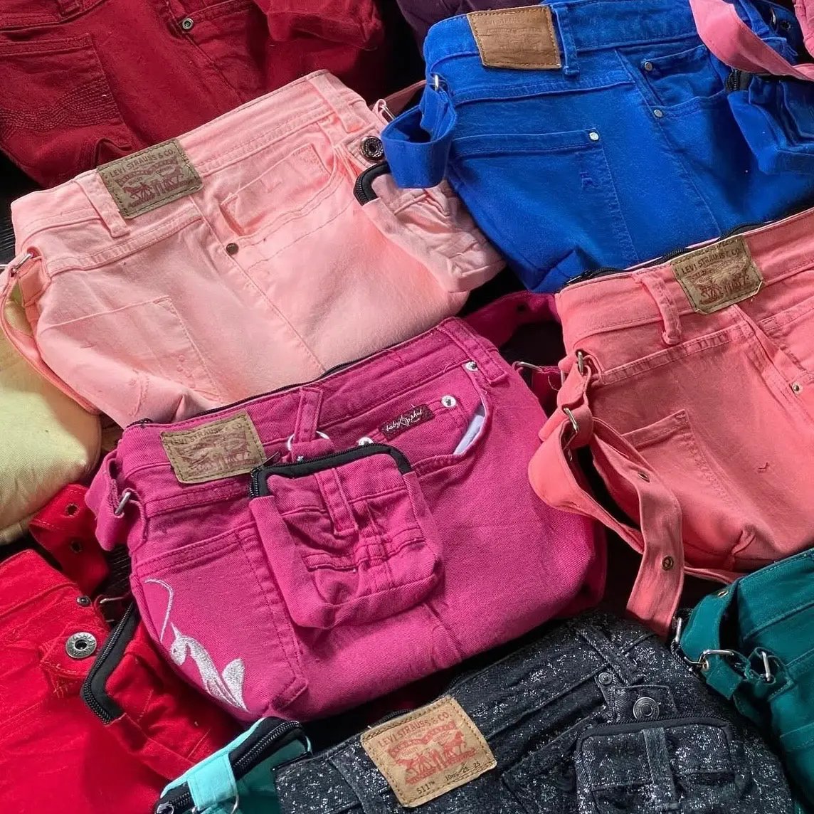 SACOCHE JEAN UPCYCLÉ LEVIS COLORÉ (X20)