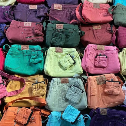 SACOCHE JEAN UPCYCLÉ LEVIS COLORÉ (X20)