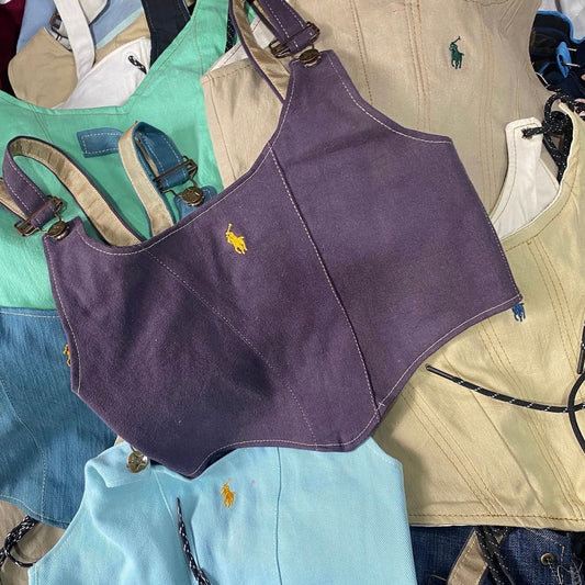 TOP RALPH LAUREN PLASTRON UPCYCLÉ (X20)