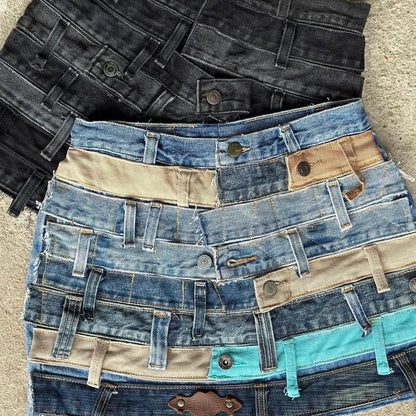 JUPE MULTI WAIST JEAN UPCYCLÉ (X20)